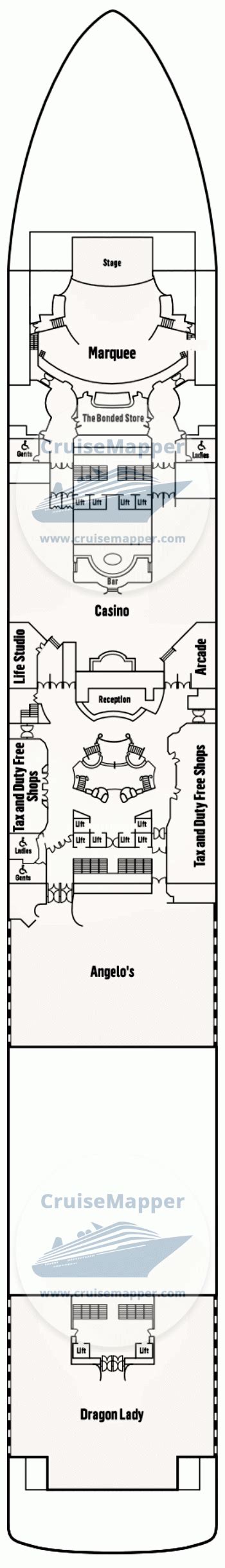 Pacific Encounter deck 6 plan | CruiseMapper