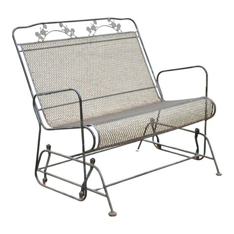 Vintage Woodard Briarwood Wrought Iron Garden Patio Glider Sofa ...