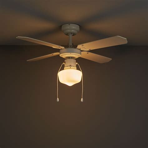 Houston White Ceiling Fan Light | Departments | DIY at B&Q | Ceiling fan, Fan light, White ...