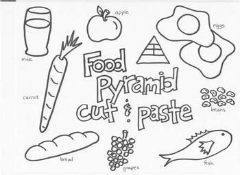 Food Pyramid Cut and Paste 2 by Camo Classroom | TPT