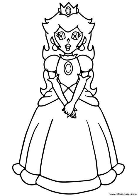 Super Mario Princess Peach Coloring page Printable