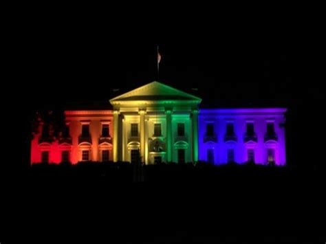 White House rainbow lights: a celebration of marriage equality.