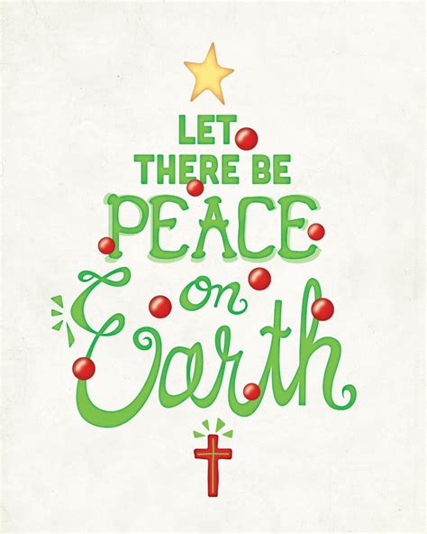 Let There Be Peace on Earth B, 8x10, Christmas Printable, Holiday Art Print, Hand-lettered ...