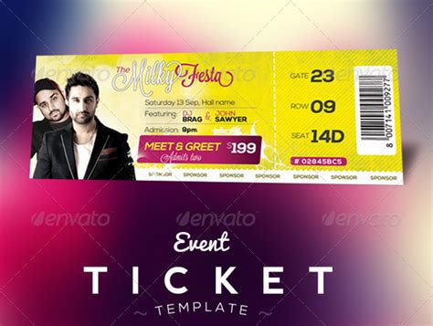 Free Download : Event Tickets Template (PSD) - Designbeep