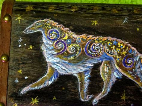 Borzoi art. Borzoi painting on Decorate wooden box | Etsy