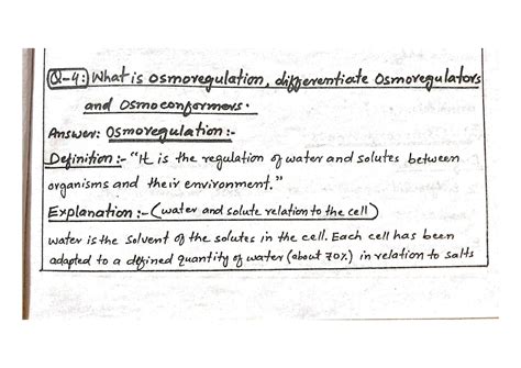 SOLUTION: Topic|What is Osmoregulation|Difference between Osmoregulators and Osmoconformers with ...