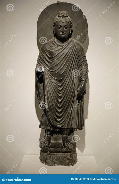 Greco-Buddhist Statue Of Standing Buddha From Gandhara, In The National ...