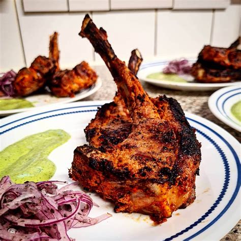 BBQ Tandoori Lamb Chops - Haloodiefoodie.com