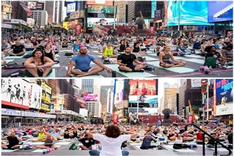 Ten Thousand People From Different Countries Perform Yoga At Times ...