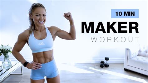 10 MIN MAKER WORKOUT - Intense Full Body with Dumbbells - Caroline Girvan