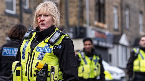 New images of Sarah Lancashire and cast of Happy Valley hint at violent justice in series three ...