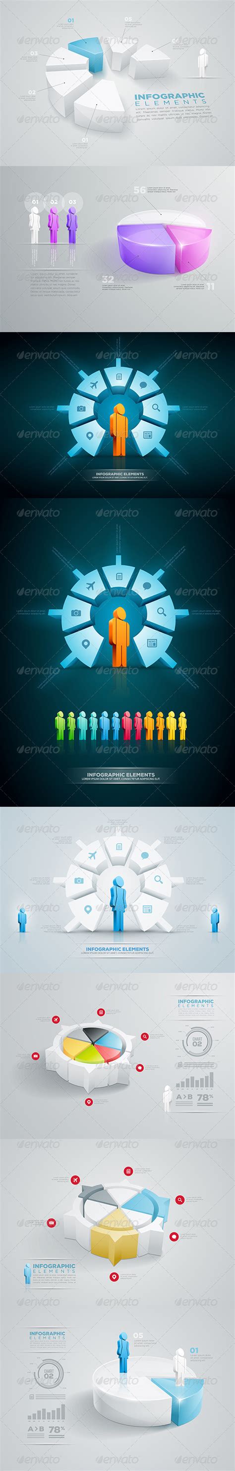 Pie Chart Infographic Collection by sgursozlu | GraphicRiver