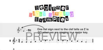 Beginner Sight Singing Examples by Jamie Rosati | TpT