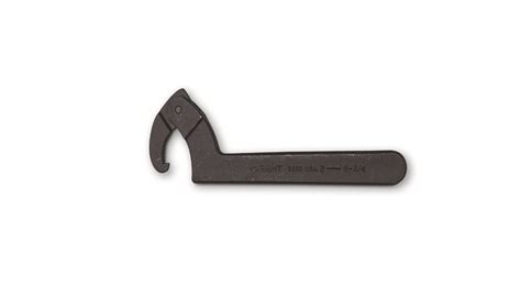 Spanner Wrench, Adjustable Hook, Black Industrial Finish - Made in USA ...