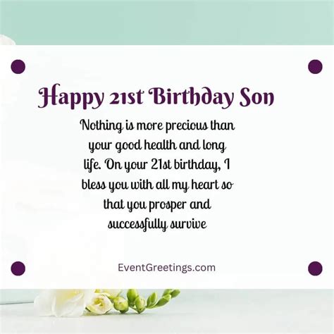 35 Exclusive Happy 21st Birthday Son Wishes