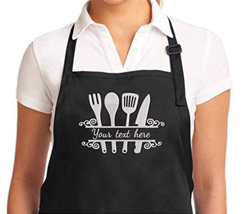 Personalized Chef Apron Embroidered Kitchen Design Aprons for Women an ...