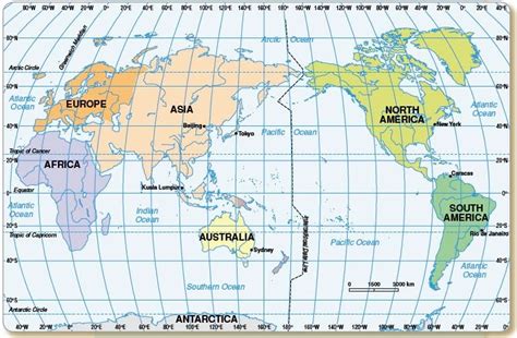 Printable Map of the World with Latitude and Longitude Lines PDF