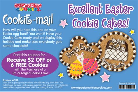 Great American Cookies: Free Cookie Printable Coupon