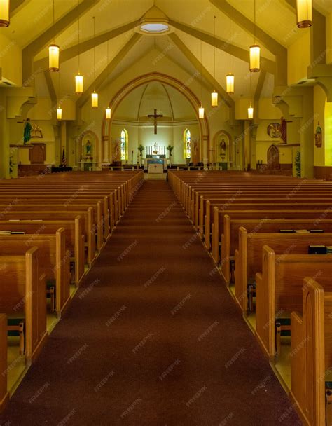 Premium Photo | St peter and paul catholic church interior