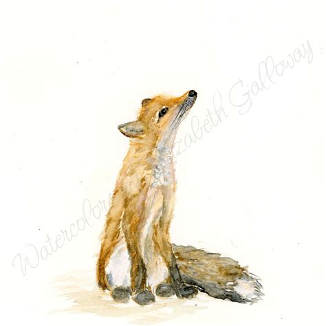 Fox Watercolor Painting Fox Watercolor Print Wall Art - Etsy