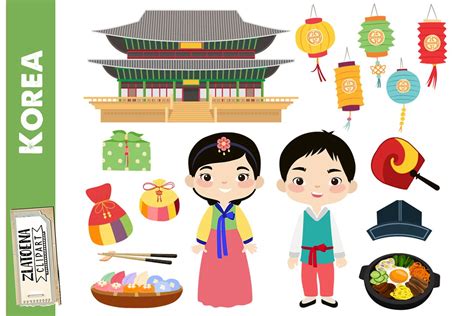 Korea clipart Korean digital clip art Korean Family Clipart (391880 ...