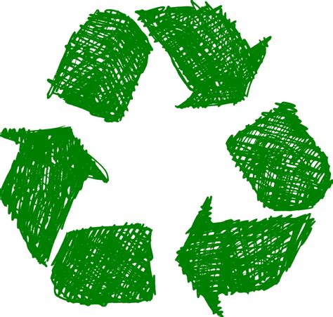 Green Recycle Icon Drawing PNG Transparent | OnlyGFX.com