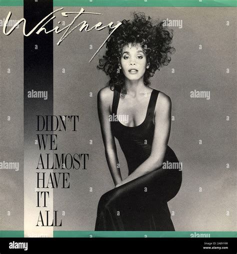 Whitney Houston - Didn’t We Almost Have It All - Vintage vinyl album cover Stock Photo - Alamy