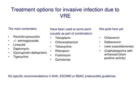 PPT - VRE - treatment options for severe infections PowerPoint ...