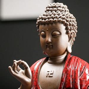Porcelain Buddha Statue With LED Light Handmade Ceramic - Etsy