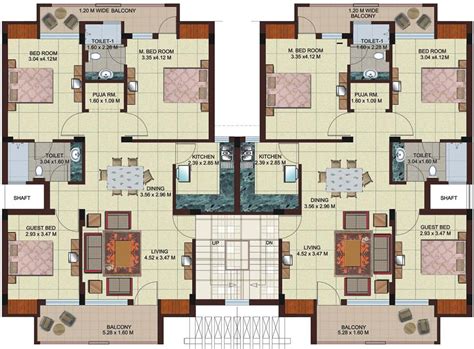 multi unit 2 bedroom condo plans - Google Search | 평면도, 건축, 도시 디자인