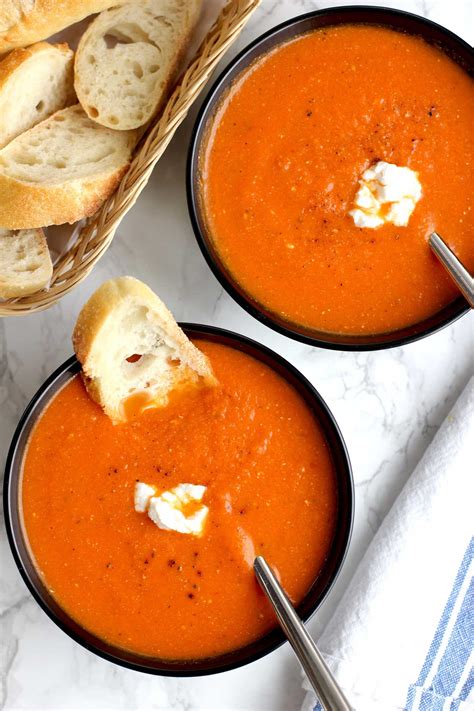 Tomato Soup with Goat Cheese - Green Valley Kitchen