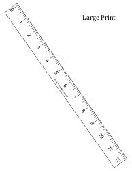 Large Print 12-inch Ruler Template Download Printable PDF | Templateroller