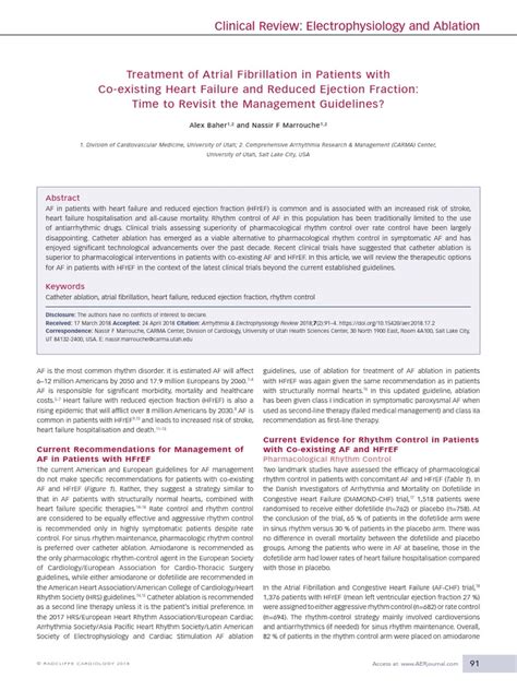 Treatment of Atrial Fibrillation in Patients With Co-Existing Heart ...