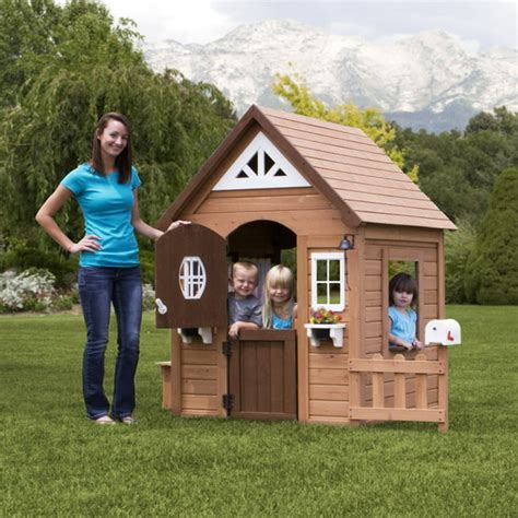 Backyard Discovery Aspen Wooden Cedar Playhouse - Walmart.com - Walmart.com