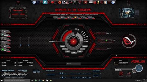 Thème Asus ROG Rainmeter windows 10 - YouTube