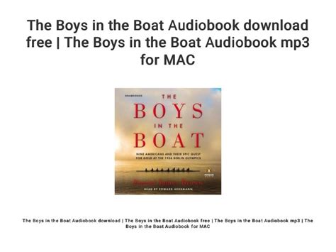 The Boys in the Boat Audiobook download free | The Boys in the Boat A…