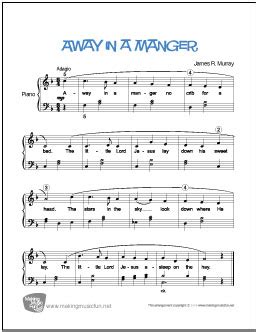 Away in a Manger | Free Easy Piano Sheet Music