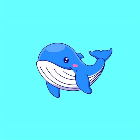 Cartoon cute whale. Vector illustration 6788452 Vector Art at Vecteezy