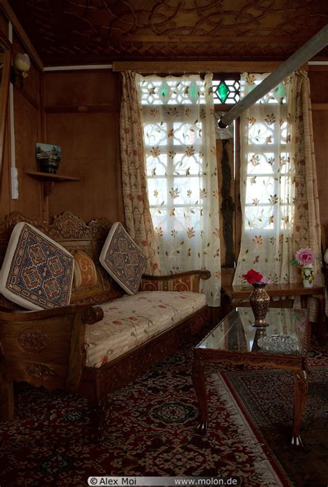 Photo of Houseboat interior. Dal lake, Kashmir, India