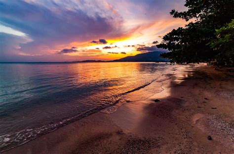 Sunset in Thailand stock photo. Image of island, beach - 140477534