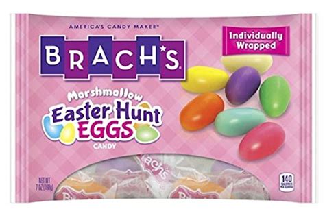 Brach's Marshmallow Easter Hunt Eggs Candy 7oz Bag (Pack of 6) Individually Wrapped Food ...