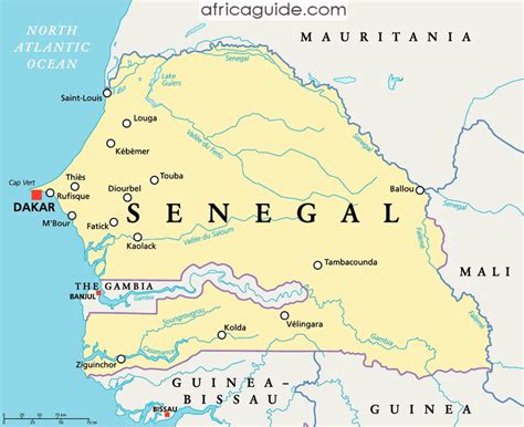 Senegal Guide | Senegal, World thinking day, Africa map