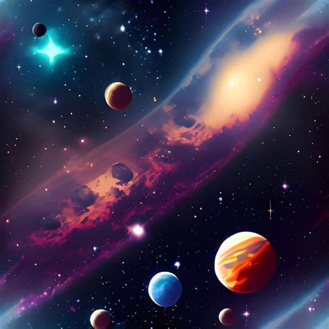 Premium AI Image | A Wallpaper Of Stars And Planets With A Galaxy ...