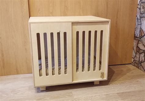 Modern Dog Crate With Sliding Door With a Latch. Dog Kennel - Etsy