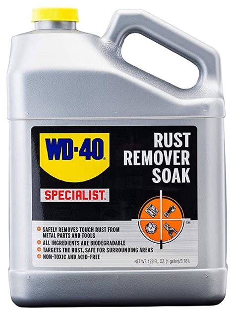 WD-40 Specialist Rust Remover Soak - Fast Acting Rust Dissolver. 1 Gallon (Pack of 1): Amazon ...