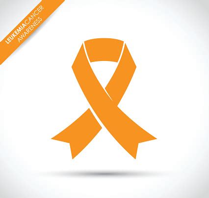 Orange Leukemia Awareness Ribbon Stock Illustration - Download Image Now - iStock