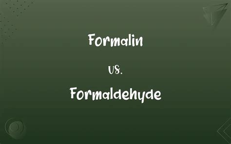 Formalin vs. Formaldehyde: Know the Difference