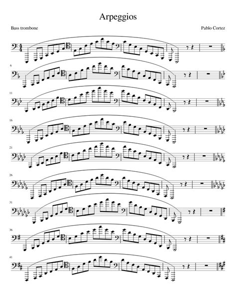 Arpeggios Sheet music for Trombone bass (Solo) | Musescore.com