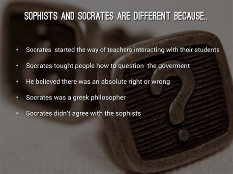 Socrates And The Sophists by Sophia Borja