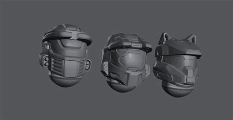 Free STL file Halo Heads For 40k Space Marines 😇・Template to download ...